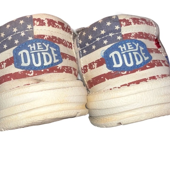 Hey Dude Casual American Flag Patriotic Loafers Women’s Size 8 - Picture 2 of 9